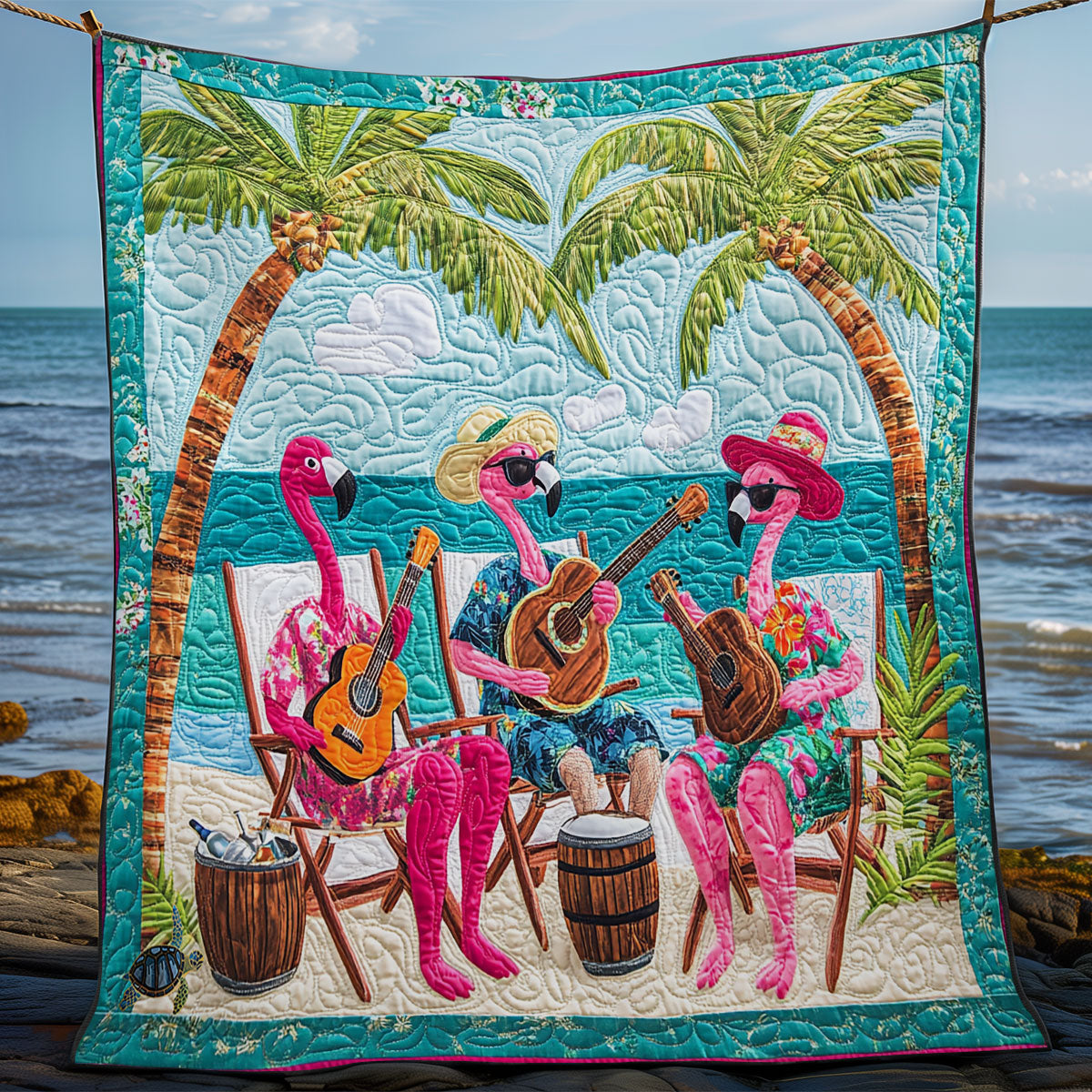 Flamingo Music Band WY0911019CL Quilt