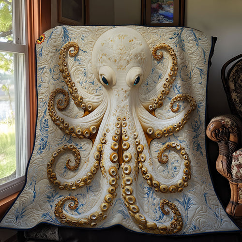 White Sea Octopus WY2011019CL Quilt