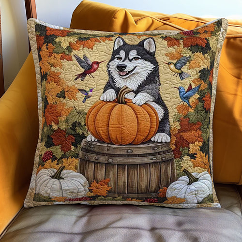 Husky Pumpkin Love WN0310111CL Quilt Pillow Case