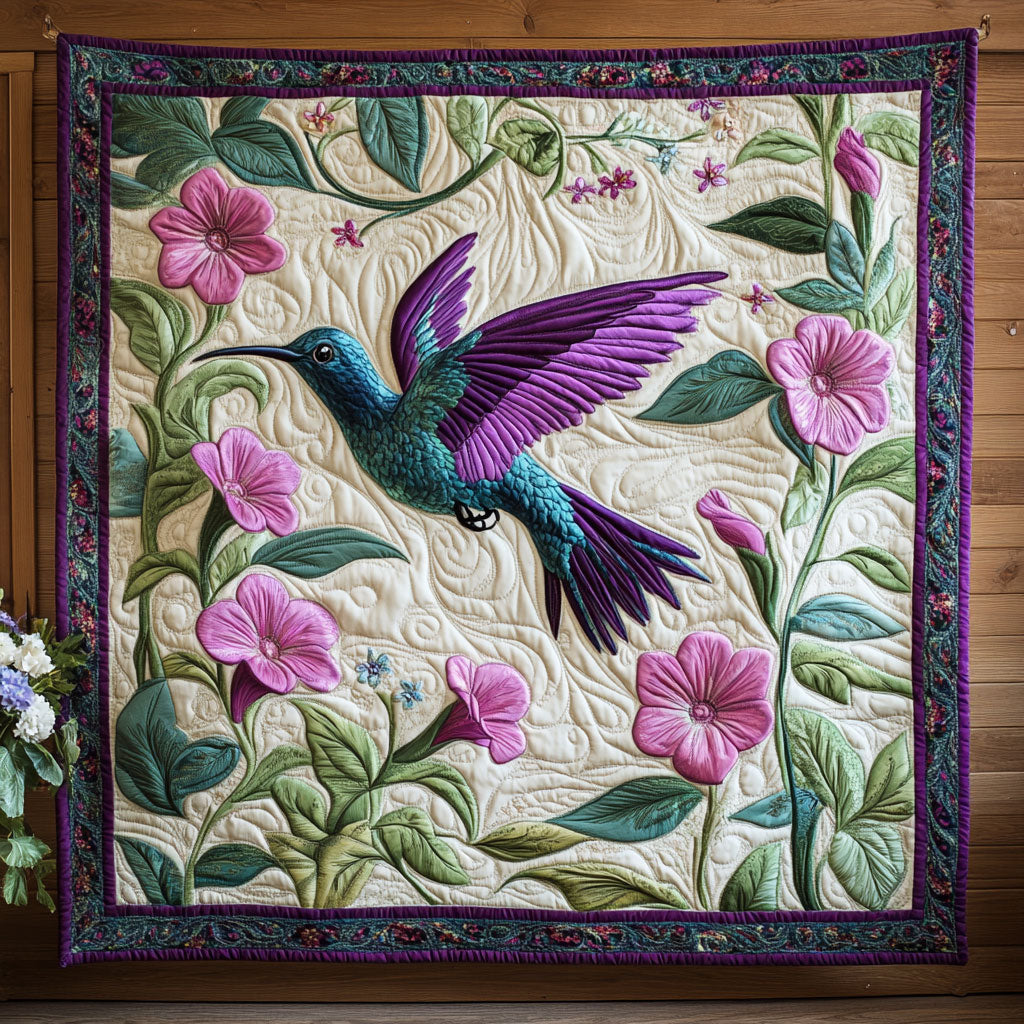 Hummingbird Bloom CW2708088CL Quilt