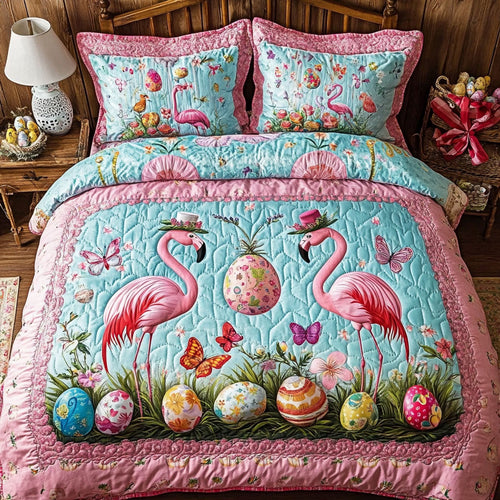 Flamingo And Easter Egg WY1701003CL Duvet Cover Set