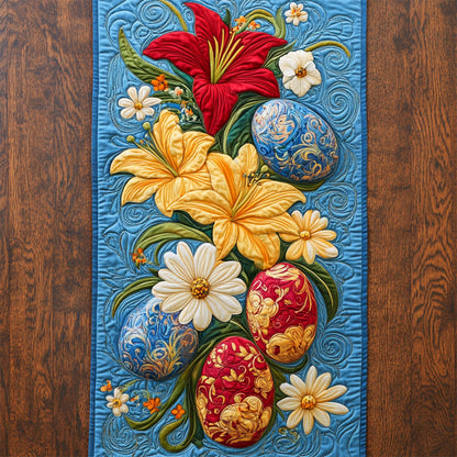 Lilies And Easter Egg WY2802052CL Quilted Table Runner