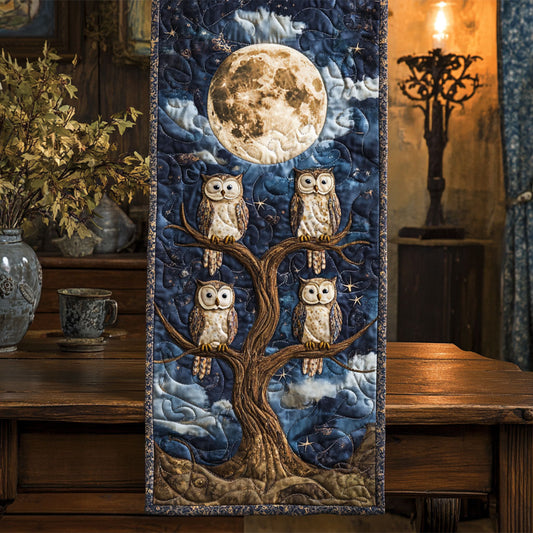 Midnight Owl Tree WY2802061CL Quilted Table Runner