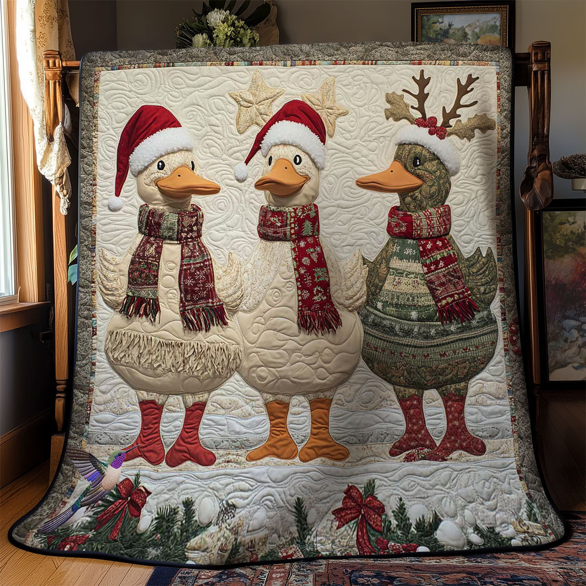 Christmas Cheer Ducks WN1312021CL Quilt