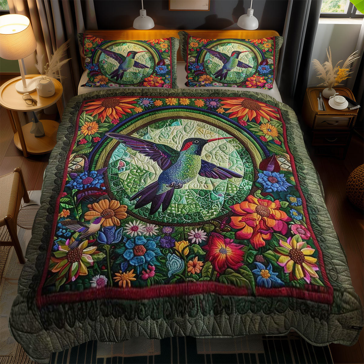 Hummingbird Floral Harmony WN1210036CL Duvet Cover Set