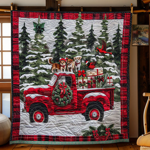 Chihuahua Joy On Red Truck WN1109026CL Quilt