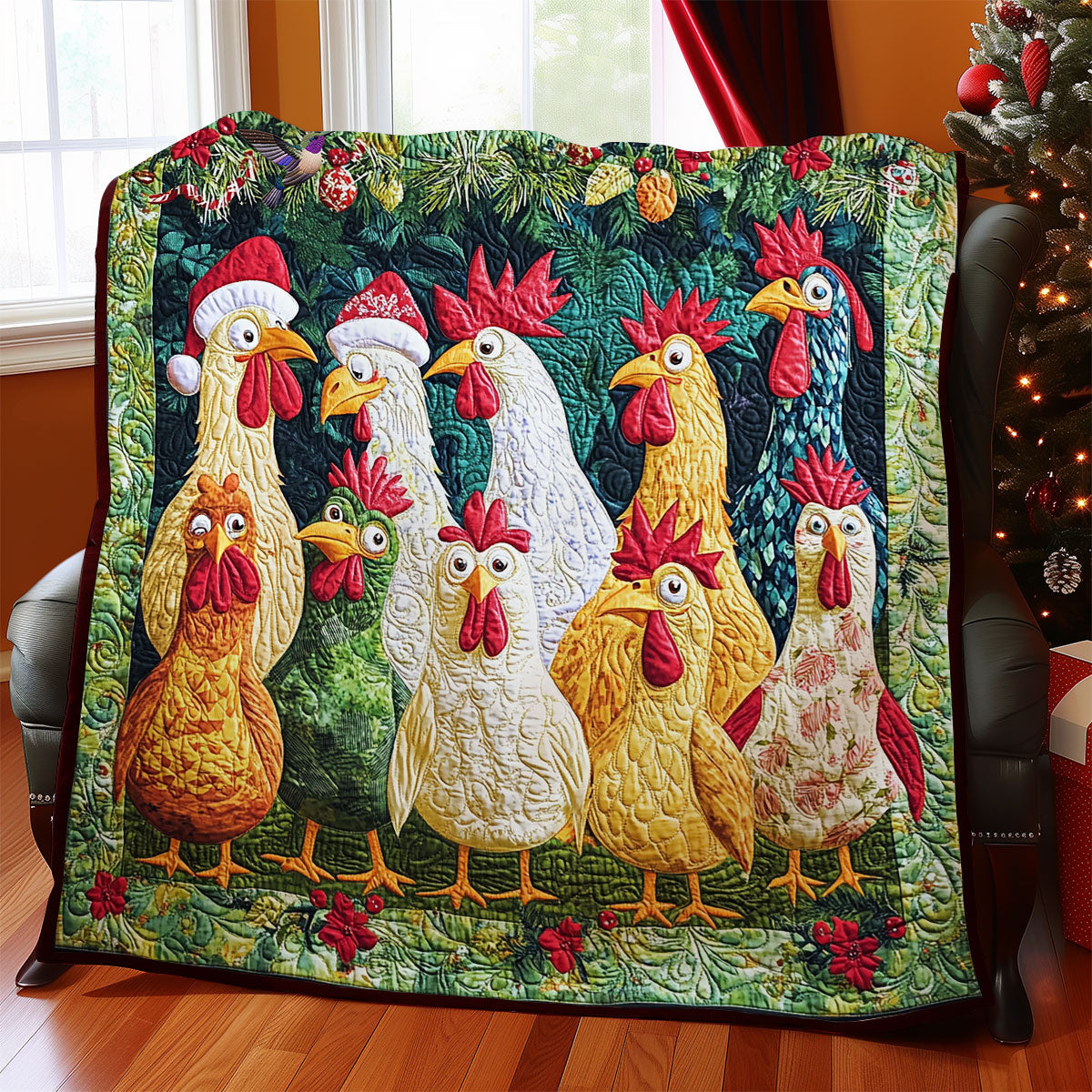 Winter Chicken WY2111022CL Quilt