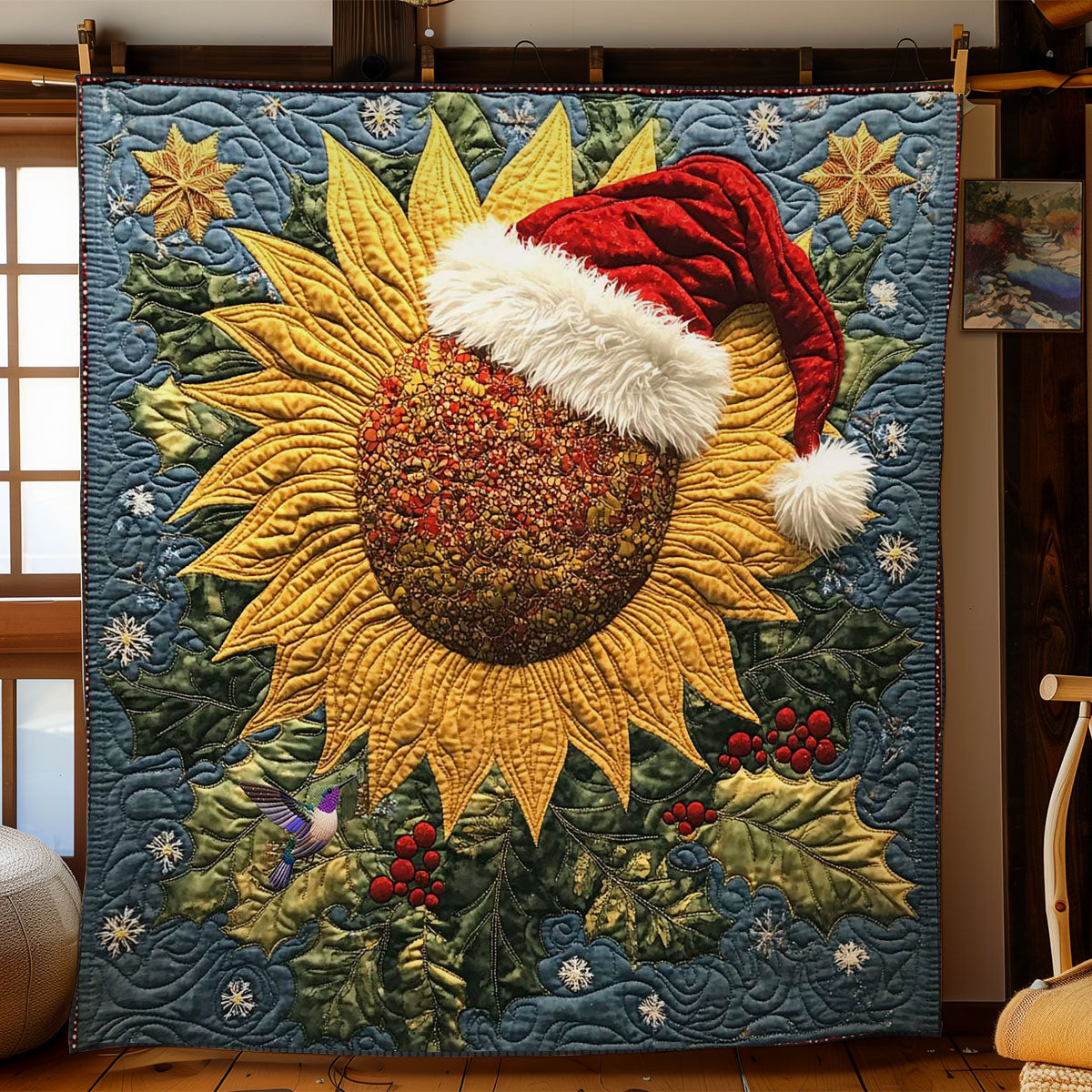 Santa's Sunflower Charm WN2111038CL Quilt