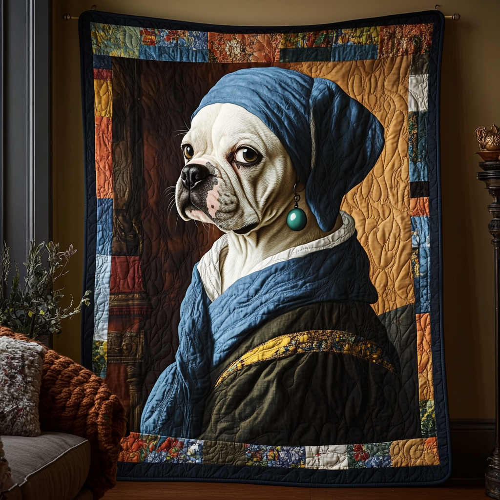 Bulldog In Golden Age Style WN2509034CL Quilt