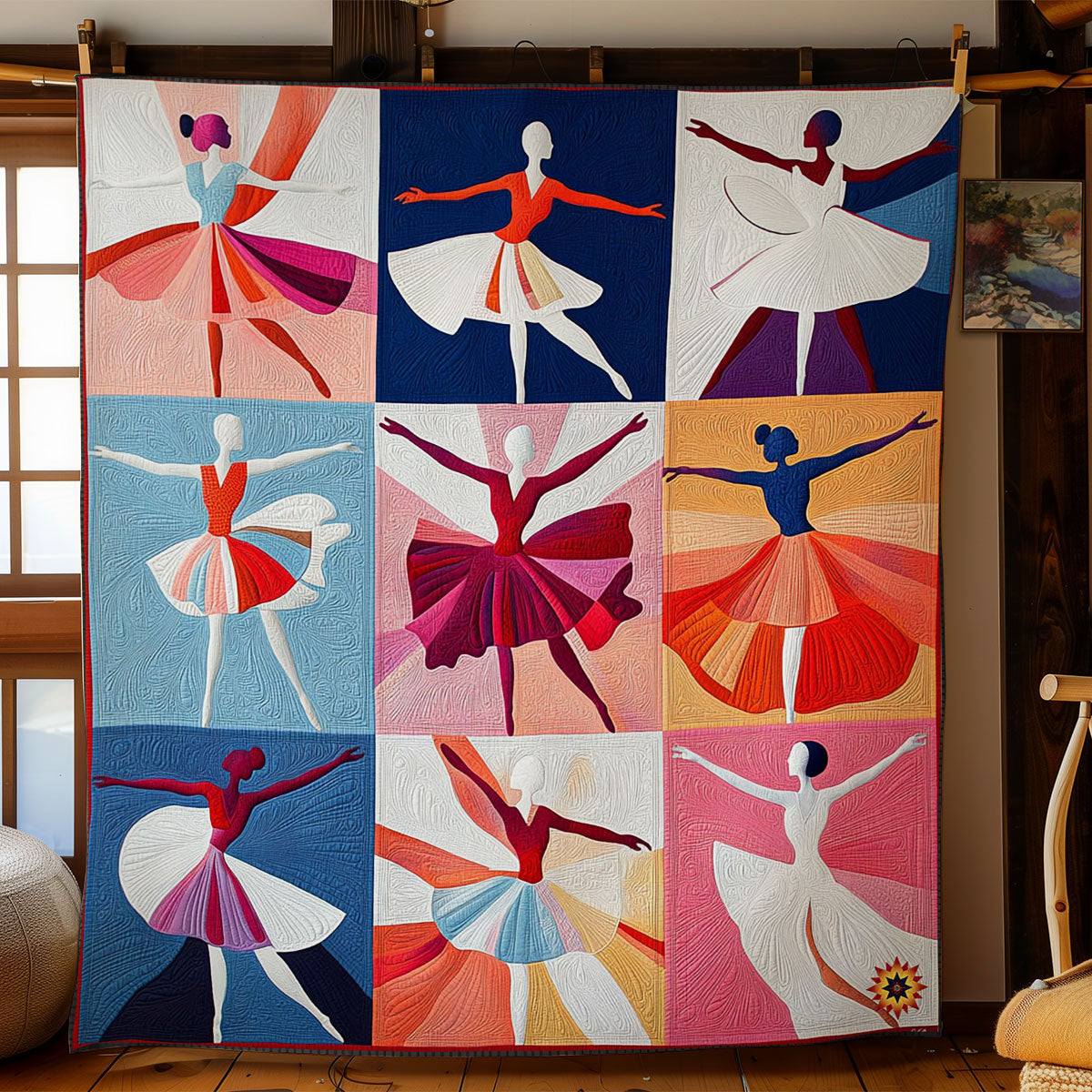 Geometric Ballerina WY1712013CL Quilt