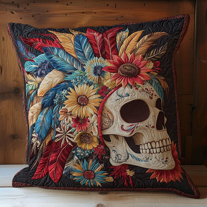 Feather Headdress Skull WY0301084CL Quilt Pillow Case