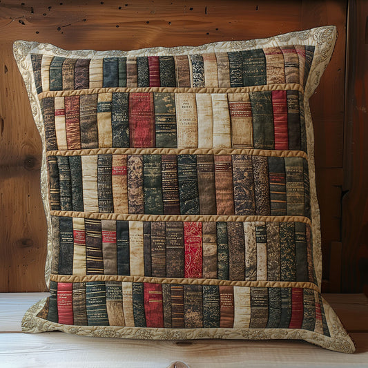 Bookshelf In Library WY2701009CL Quilt Pillow Case