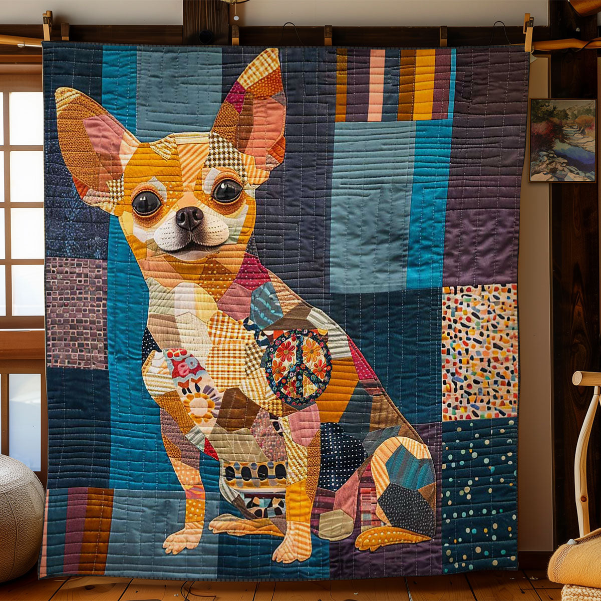 Colorful Chihuahua WN1510014CL Quilt