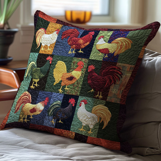 Roosters WY2701045CL Quilt Pillow Case