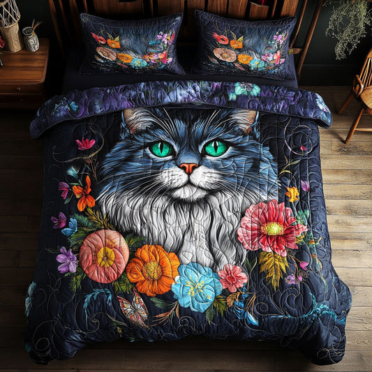 Cat Flower Color WT1403087CL Duvet Cover Set