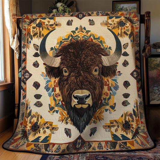 Native American Bison WY1311034CL Quilt