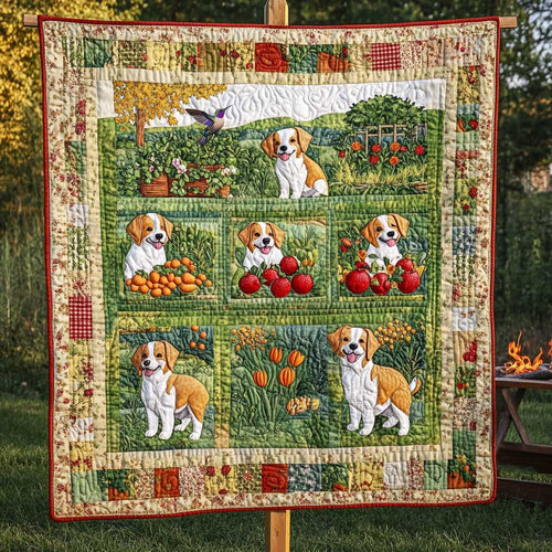 Corgi's Seasonal Garden WN0810069CL Quilt