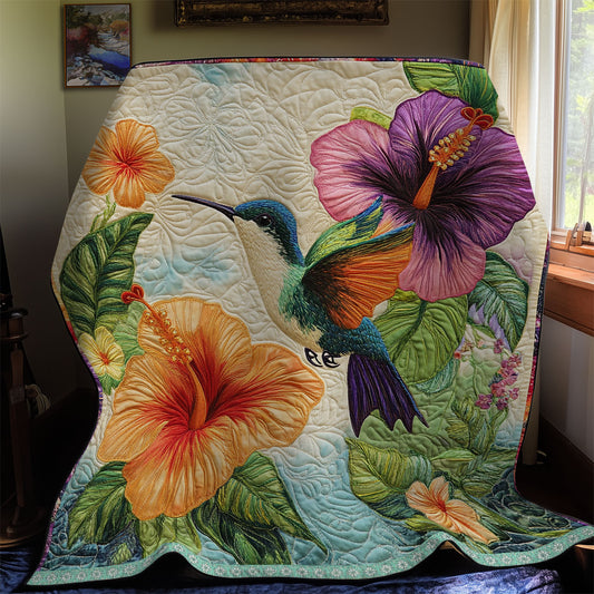 Floral Hummingbird WX2112018CL Quilt