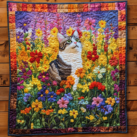 Cat Flower Garden CW1005027CL Quilt