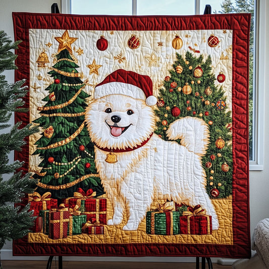 Christmas Samoyed WJ2210010CL Quilt