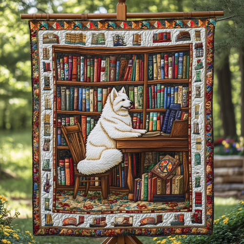 Samoyed's Book Nook WN0310029CL Quilt