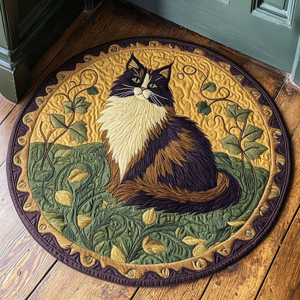 Elegance Feline CP1207006CL Quilted Round Mat