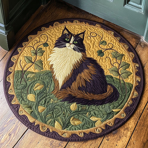 Elegance Feline CP1207006CL Quilted Round Mat