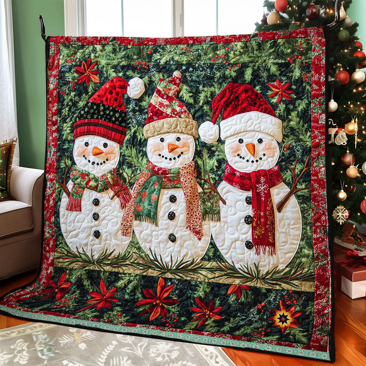 Christmas Snowman WJ0912008CL Quilt