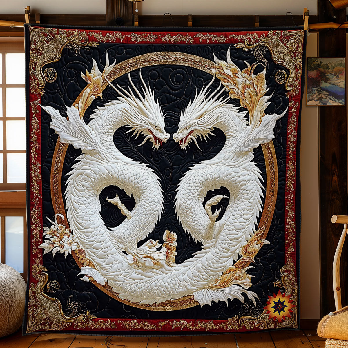 Couple White Dragon WY0512035CL Quilt