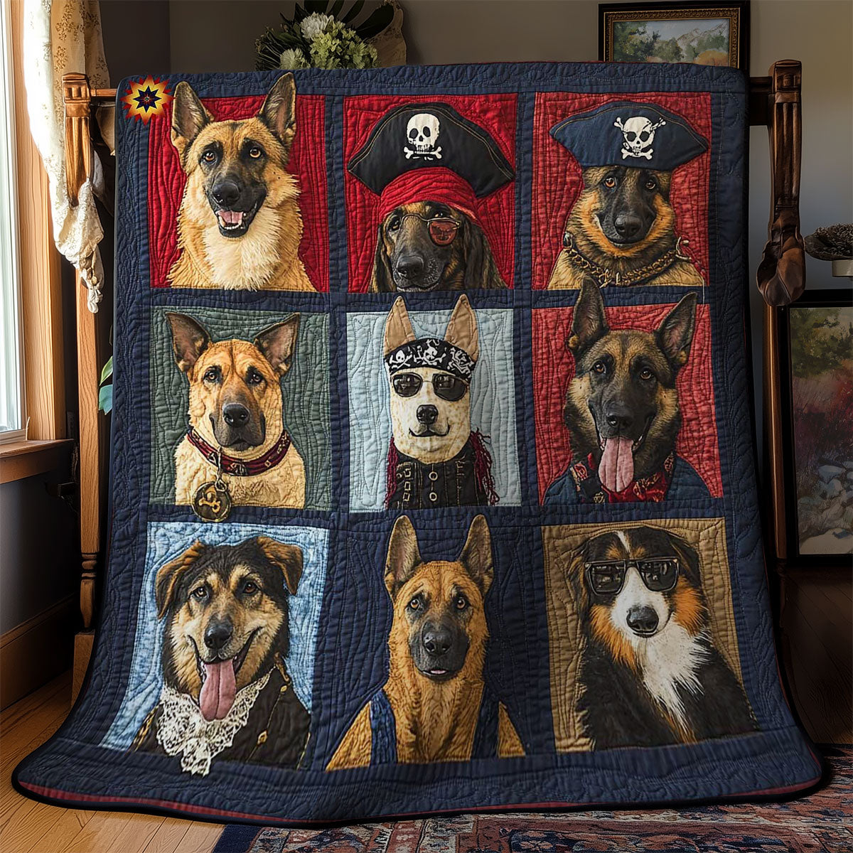 German Shepherd Buccaneers WN0811047CL Quilt