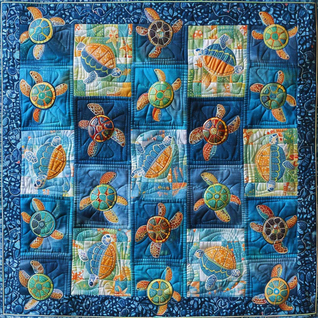 Deap Sea Turtles WM2607001CL Quilt