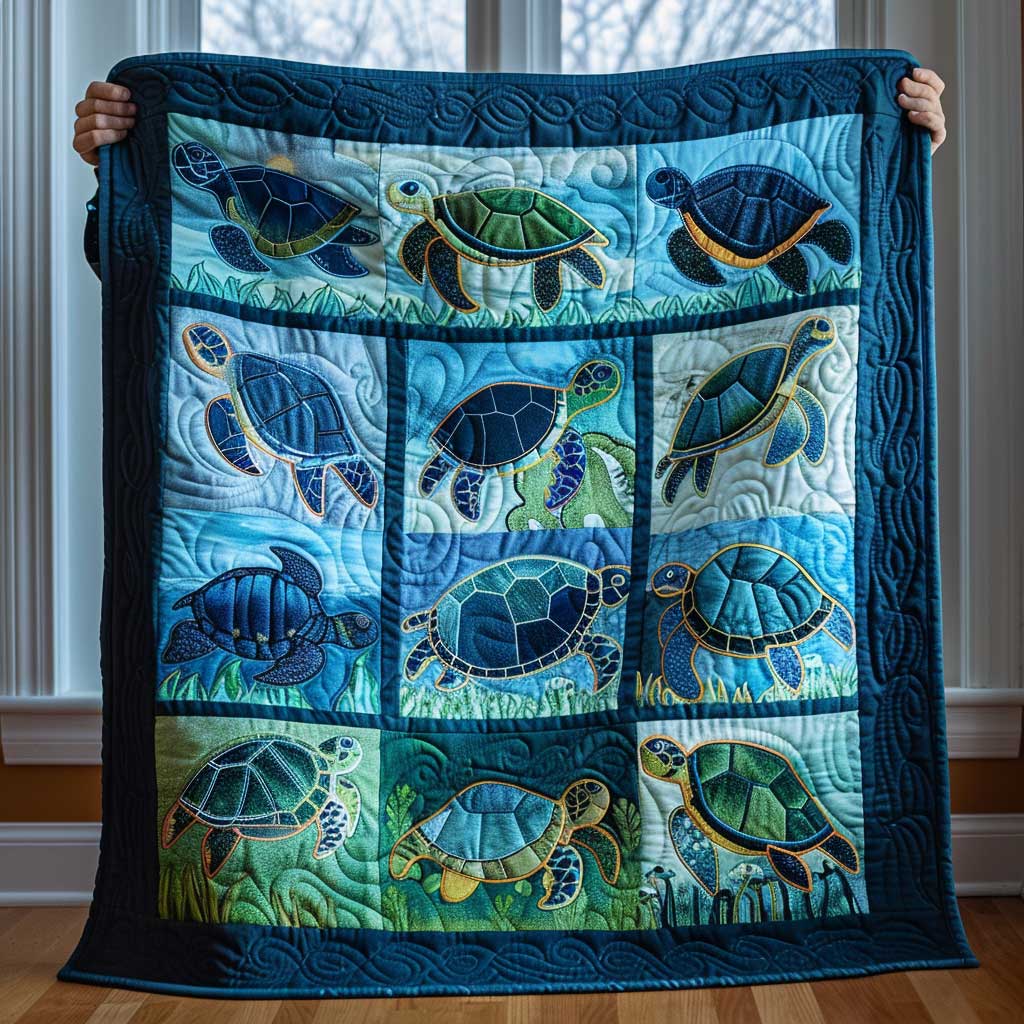 Deep Sea Turtles XR0808057CL Quilt