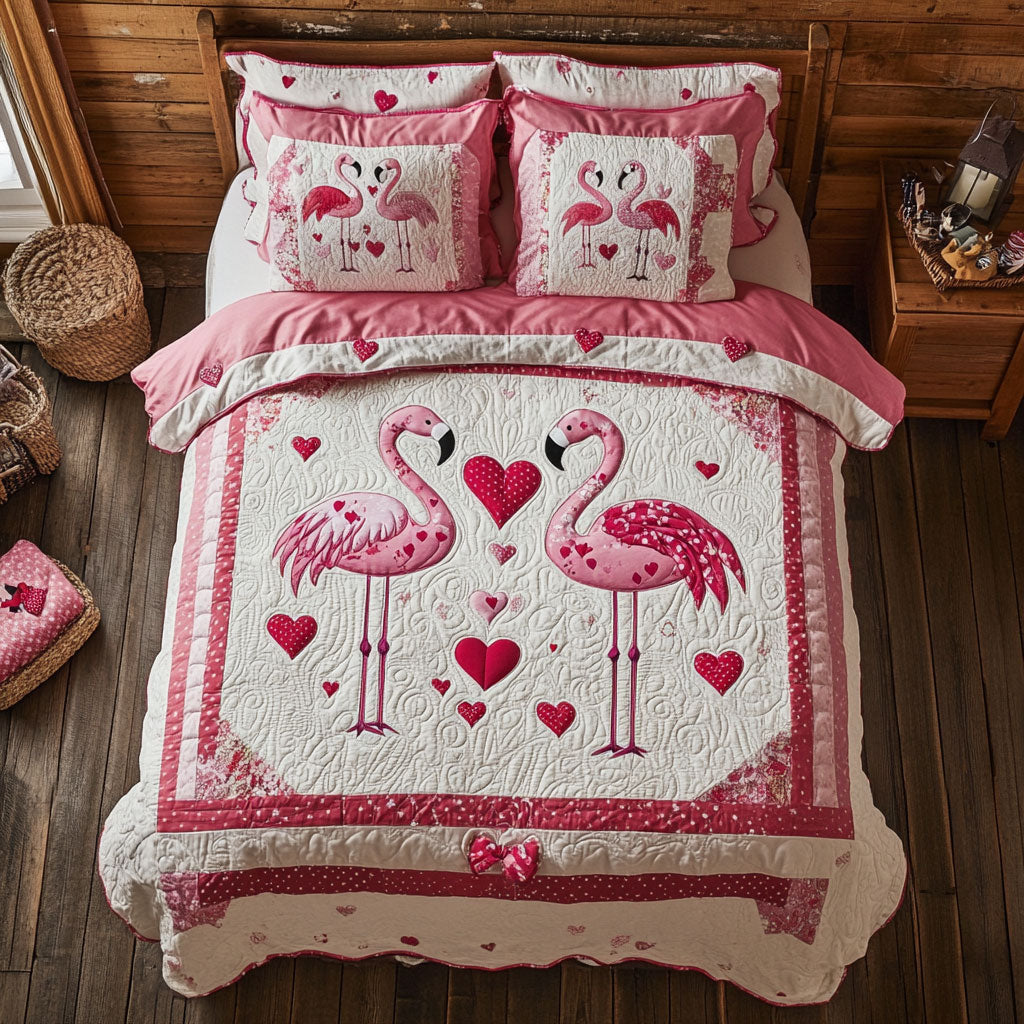 Couple Flamingo Valentine WY2101003CL Duvet Cover Set