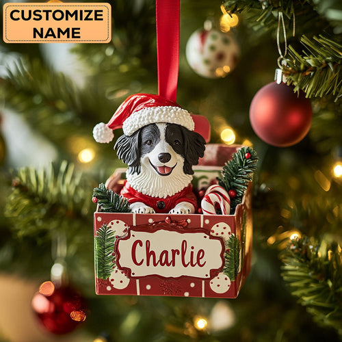 Border Collie Magic Night WN1510010CL Personalized Christmas Ornament
