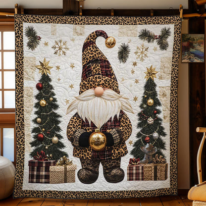 Festive Leopard Gnome WN1312011CL Quilt