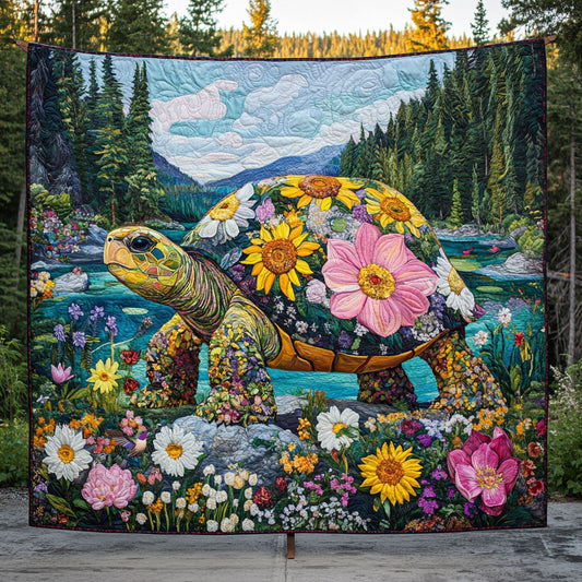 FLower Forest Turtle WY2810034CL Quilt