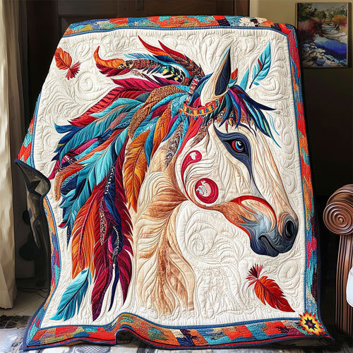 Feather Headdress Horse WY2712024CL Quilt