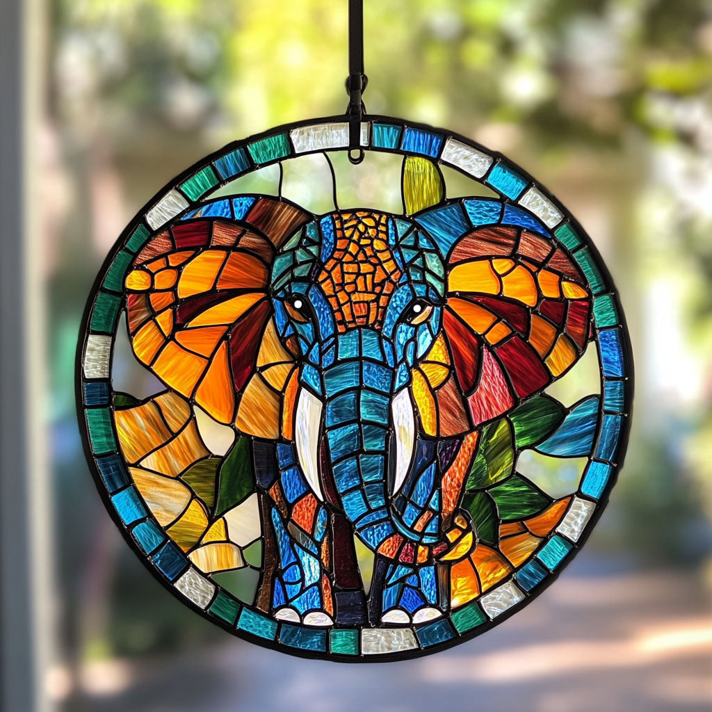 Elephant Portrait WY2801035CL Suncatcher