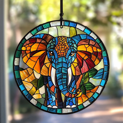 Elephant Portrait WY2801035CL Suncatcher