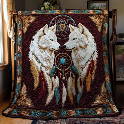 Feather Dreamcatcher And Wolf WY2702073CL Quilt