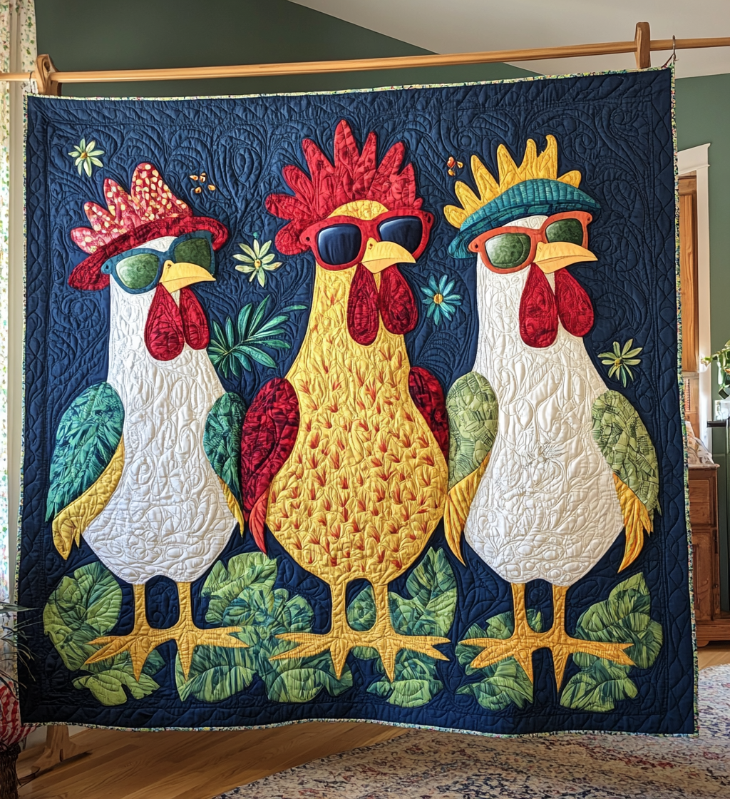 Adventurous Chicken WJ1411001CL Quilt