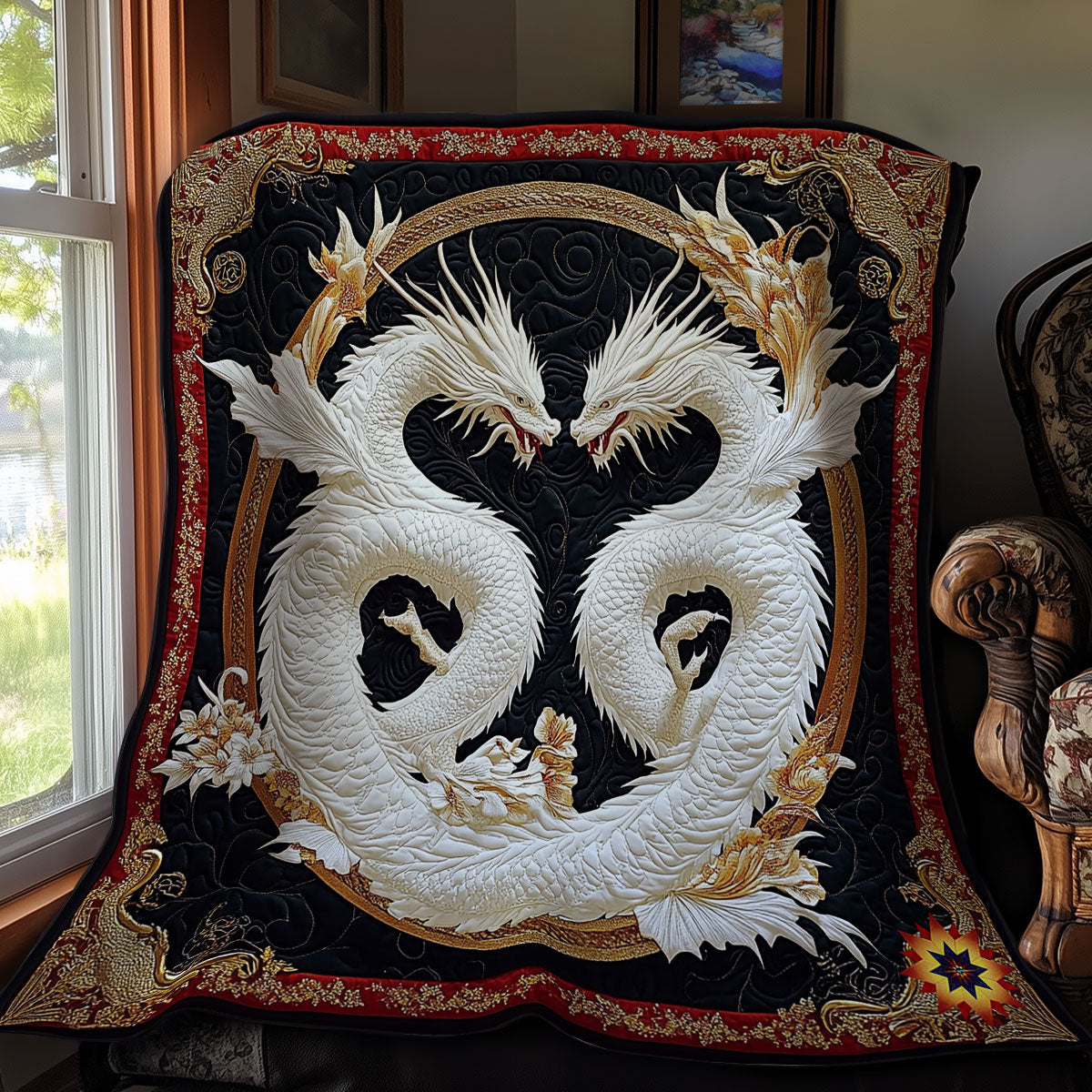 Couple White Dragon WY0512035CL Quilt