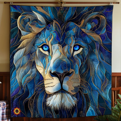 Navy Lion Abstract WY2711041CL Quilt