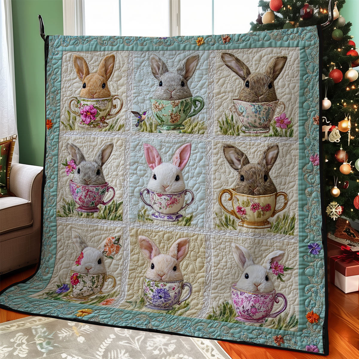 Teacup Rabbit WY0811027CL Quilt