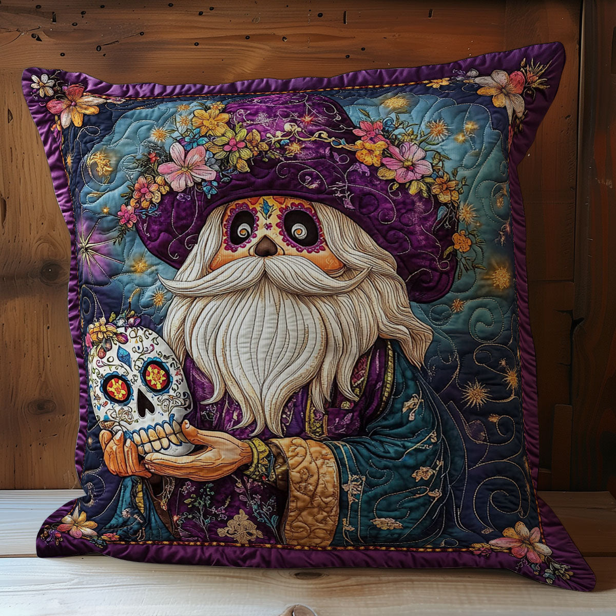 Mexican Skull Gnome WY2501038CL Quilt Pillow Case