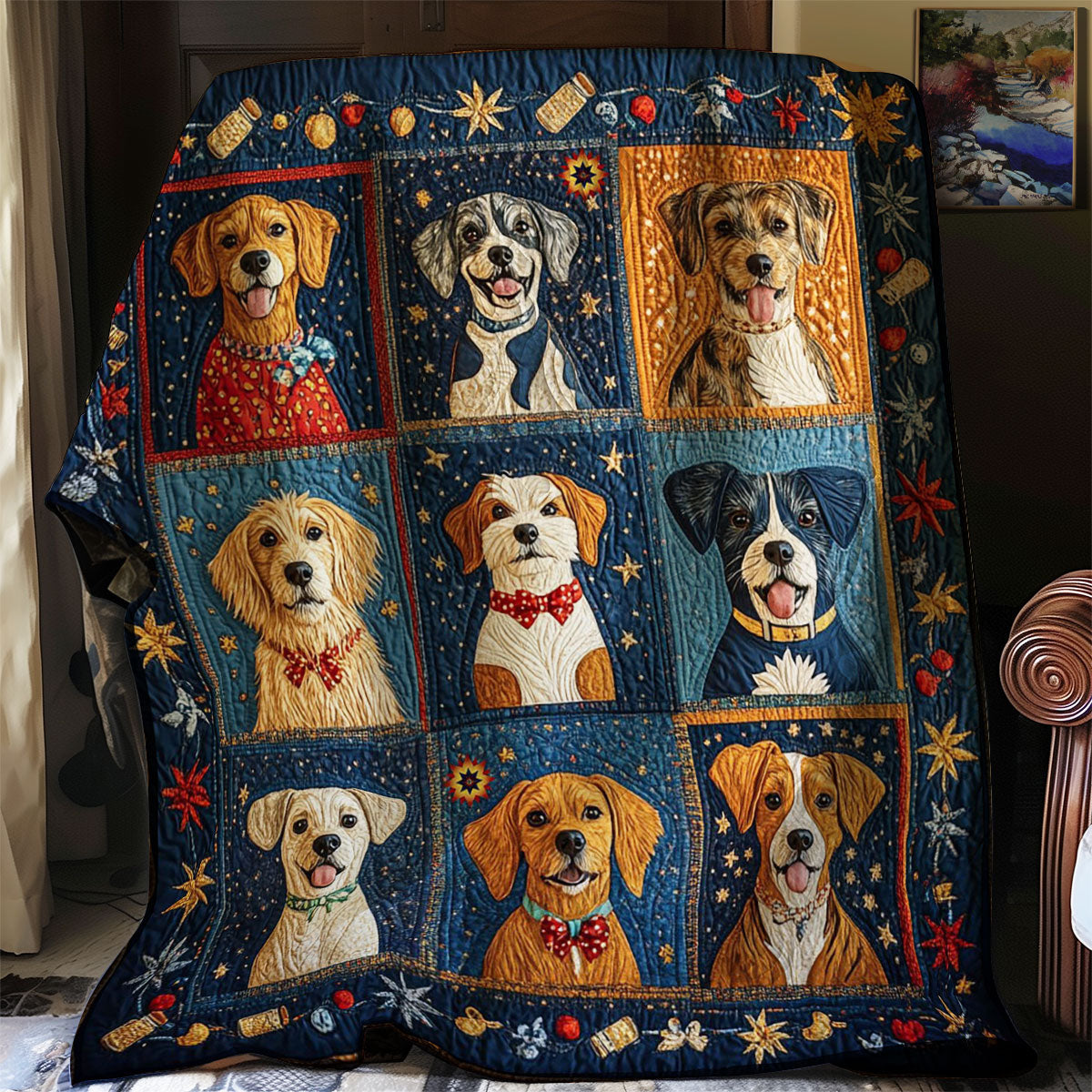 Golden Paws Celebration WJ1912015CL Quilt