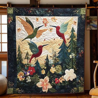Hummingbird Colorful Garden WN0710052CL Quilt