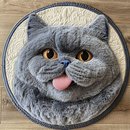 British Shorthair CP0306001CL Quilted Round Mat