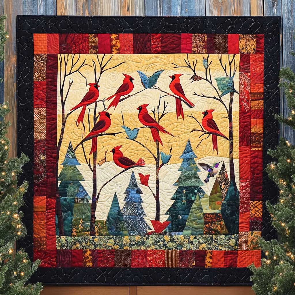 Cardinal's Quiet Perch WN0910026CL Quilt