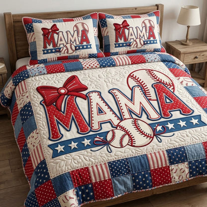 Mama Baseball Patchwork WN0304009CL Duvet Cover Set